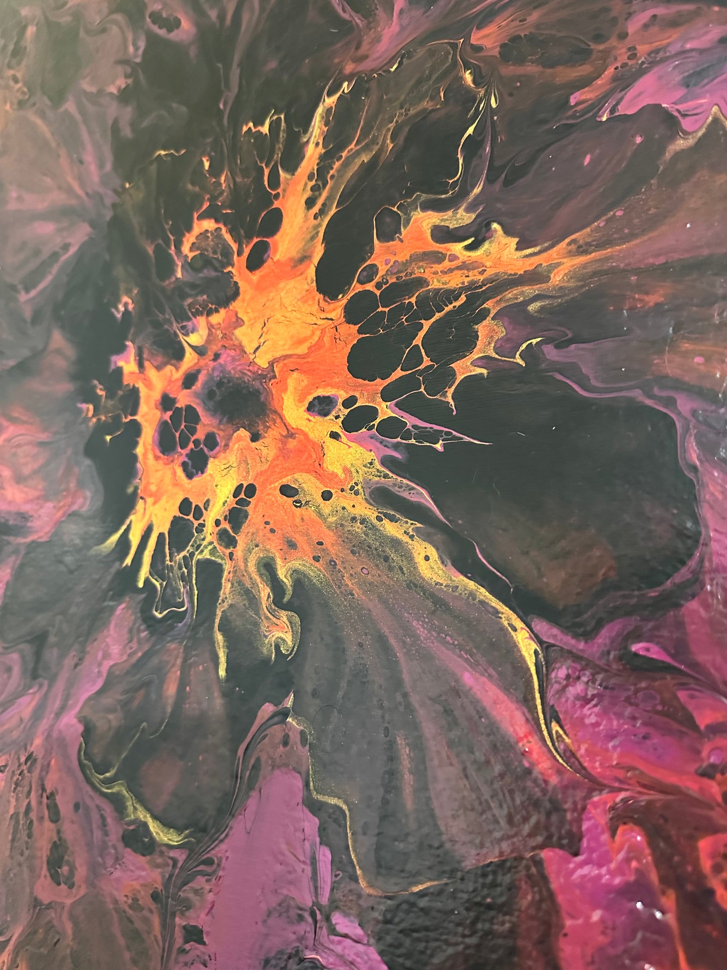 24"x24" Flaming Bloom Blowout